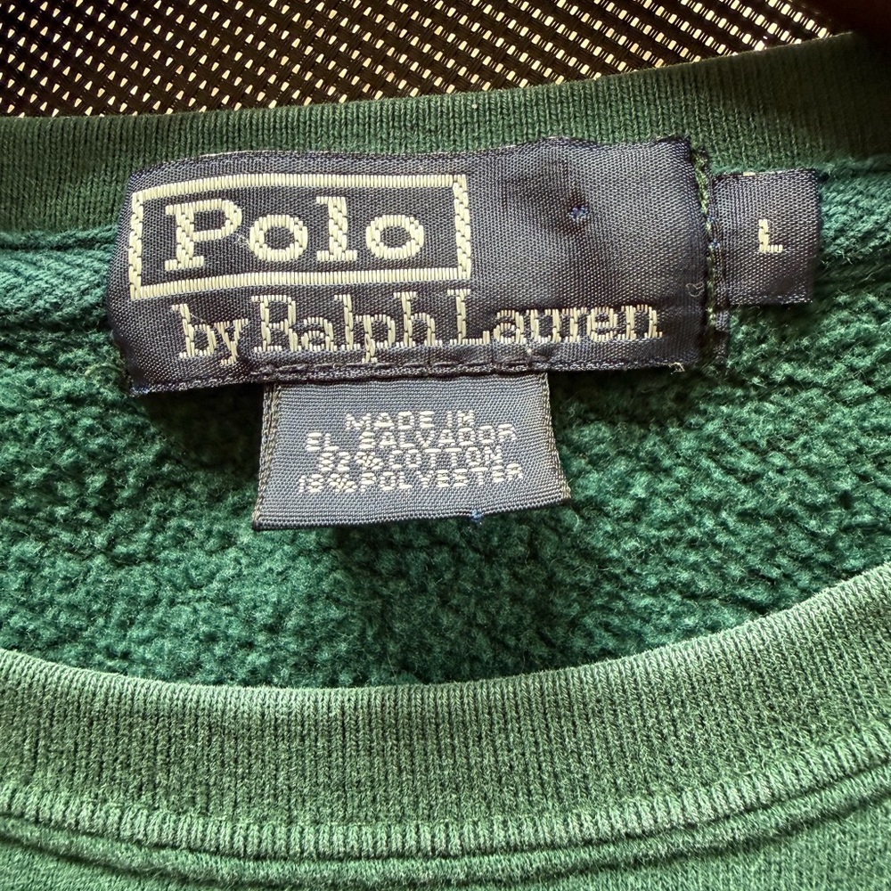 Men’s Polo by Ralph Lauren Dark Green Crewneck Sweater - Picture 3 of 7